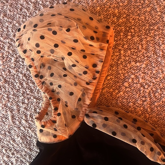 Doen Denita Black Polka Dot Velvet Dress 4 - Picture 6 of 6